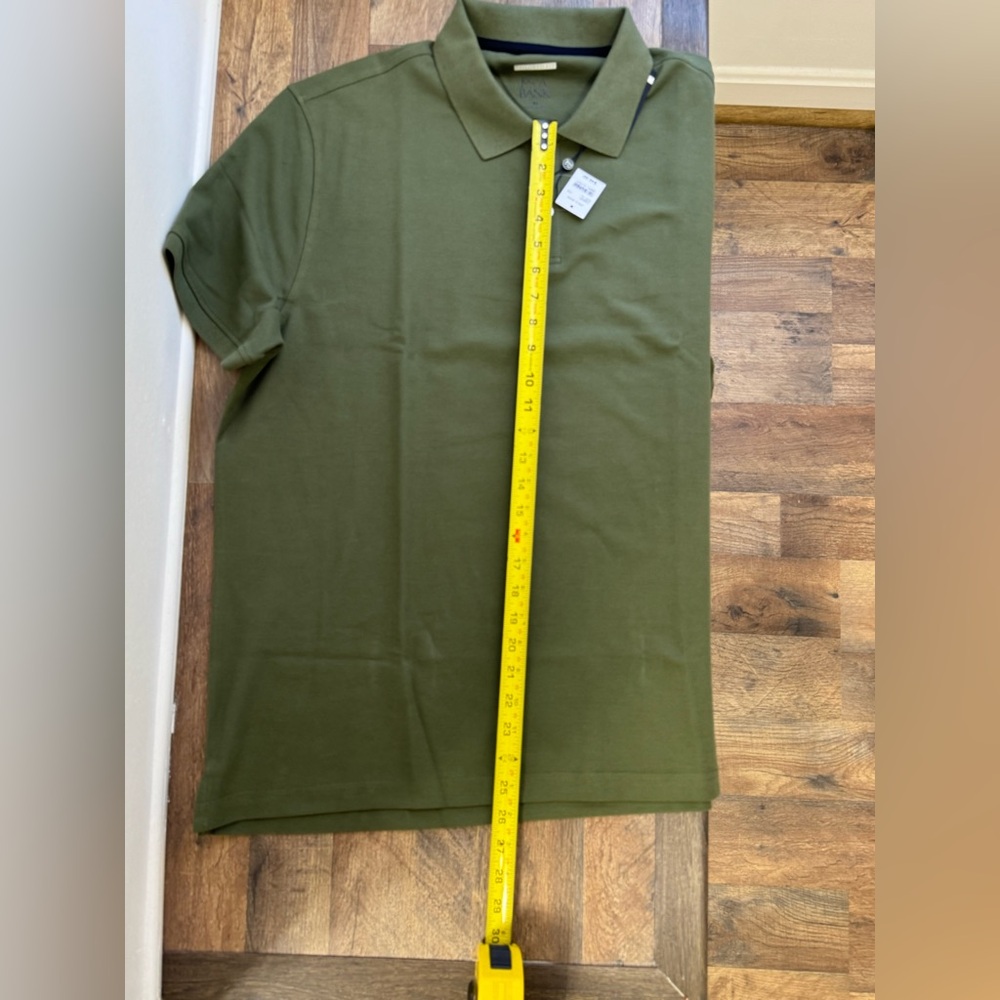 Jos.A.Bank tailored fit pique polo shirt, size XL, army green color NWT - Picture 5 of 9